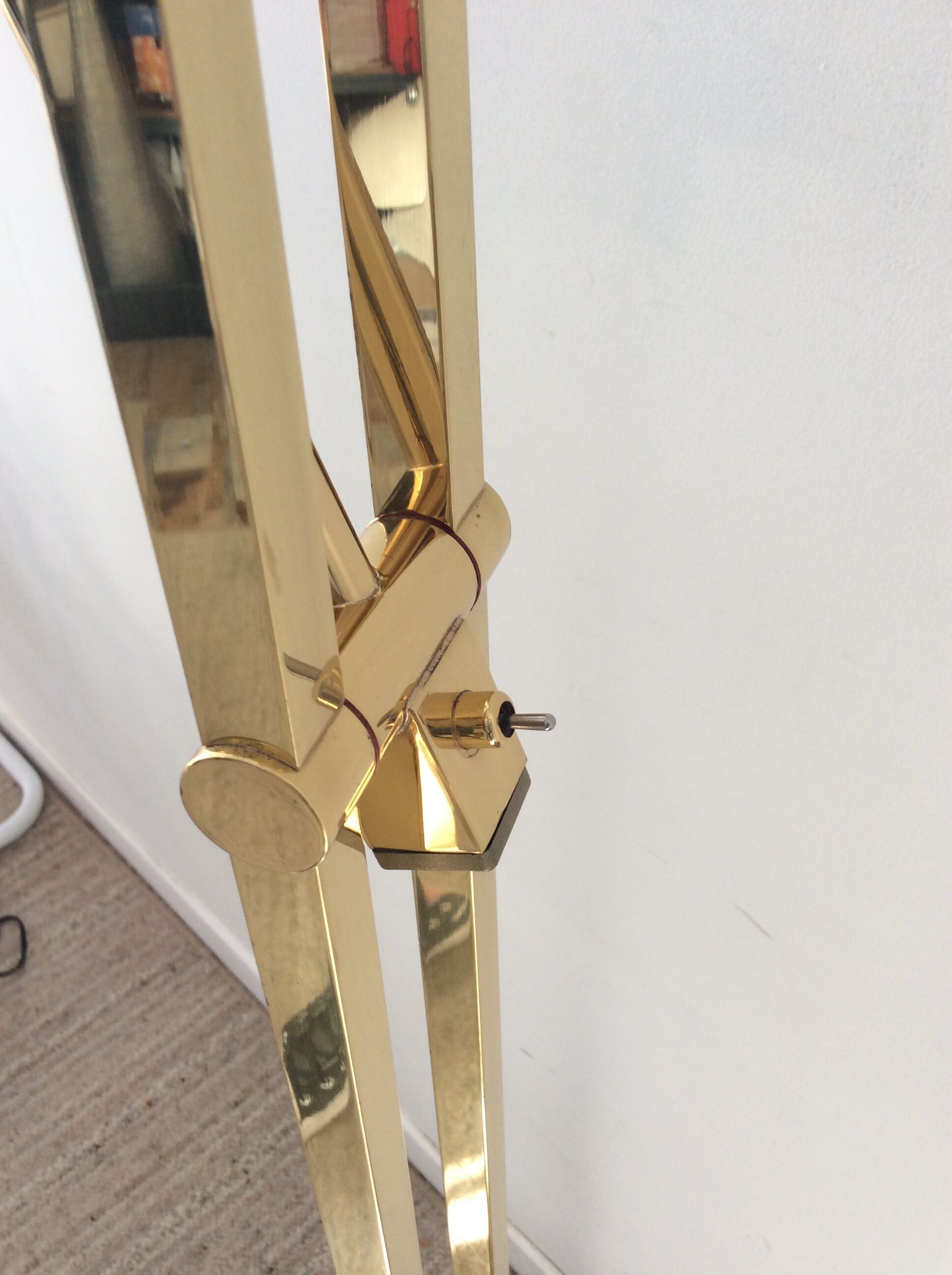 Deknudt brass floor lamp from the 70s