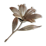 Silver metal flower ashtray