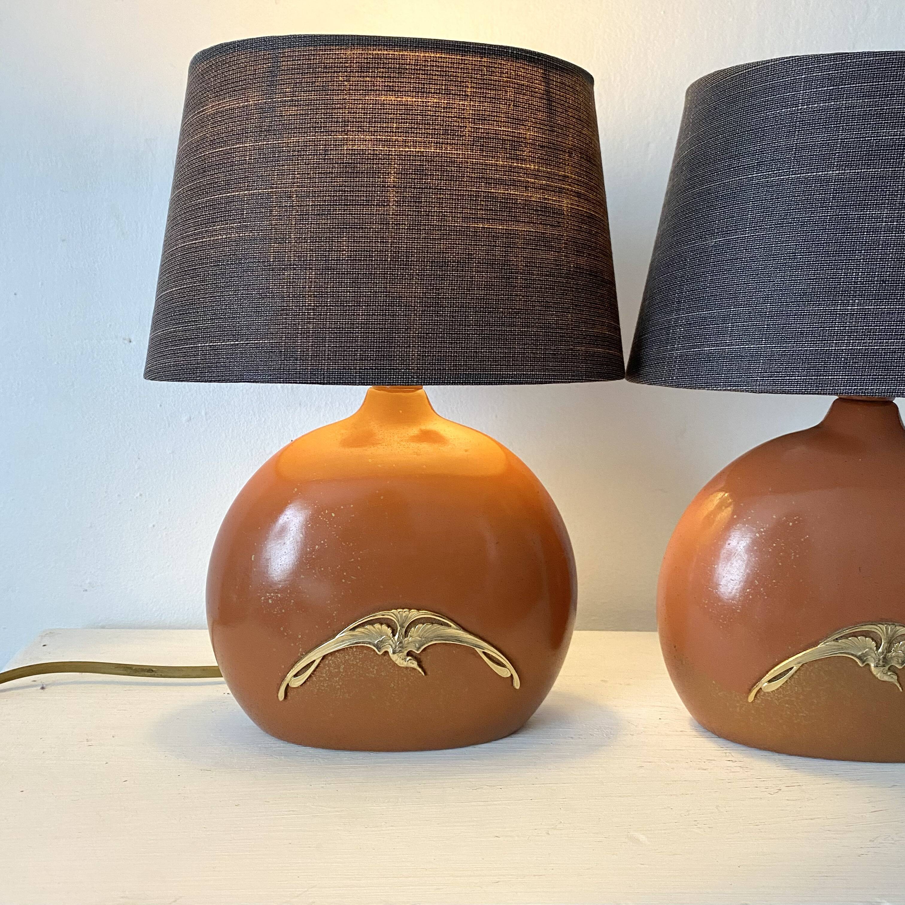 Pair of bedside lamps
