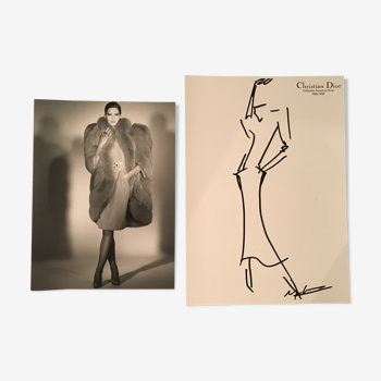 Christian Dior: pretty fashion illustration - his collection press photography autumn - winter 1987