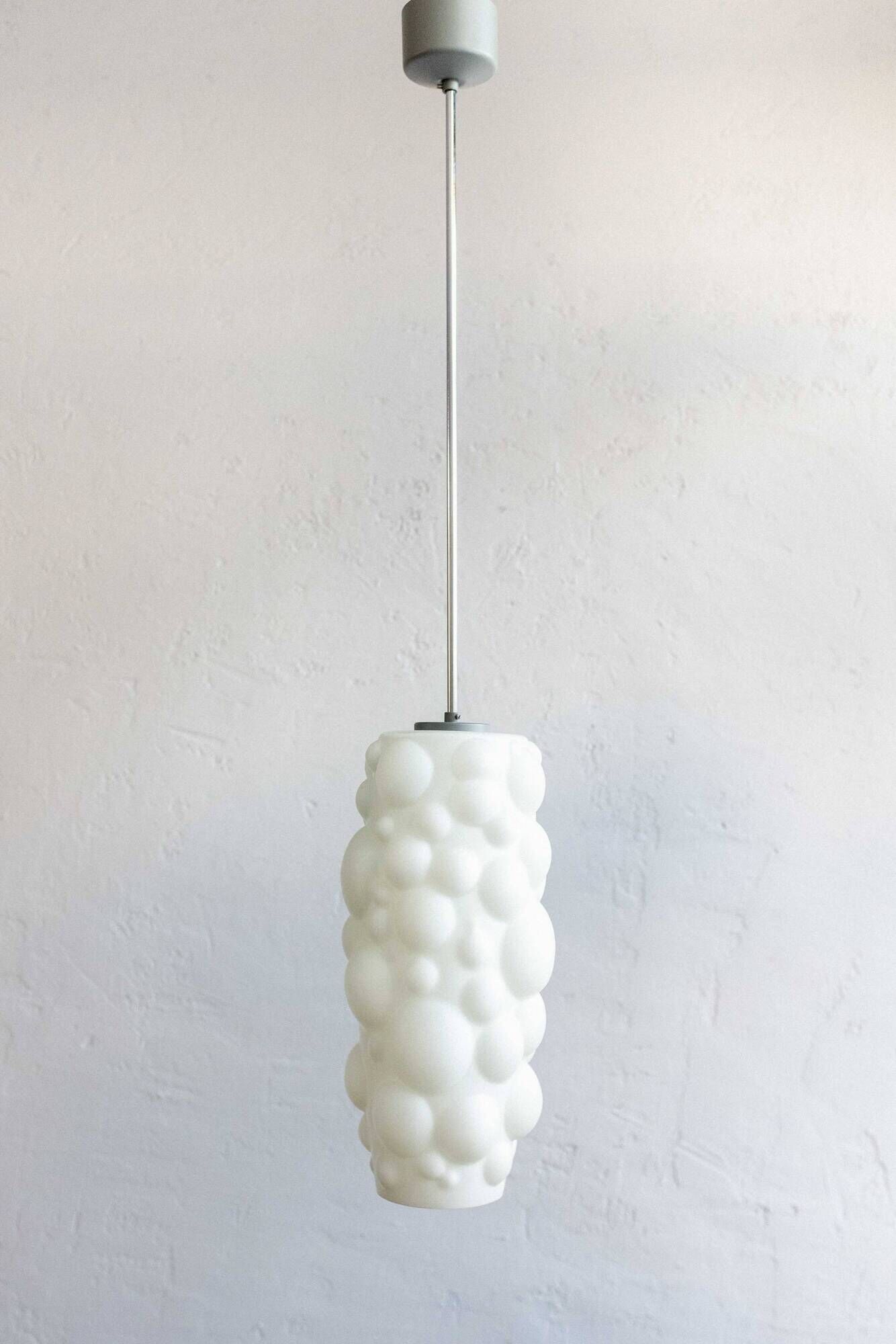 Vintage Czech Hanging Lamp by Osvětlovací Sklo, 1970s
