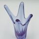 Vintage Murano Crystal Finger Vase Purple