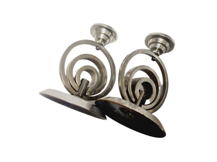 Art Deco candleholder, Germany, 1970s, set of 2