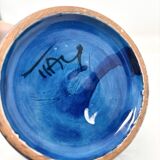 Vase bleu vert en céramique Bitossi