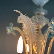 Venetian Murano Glass Chandelier in Shades of Blue, Circa 1950