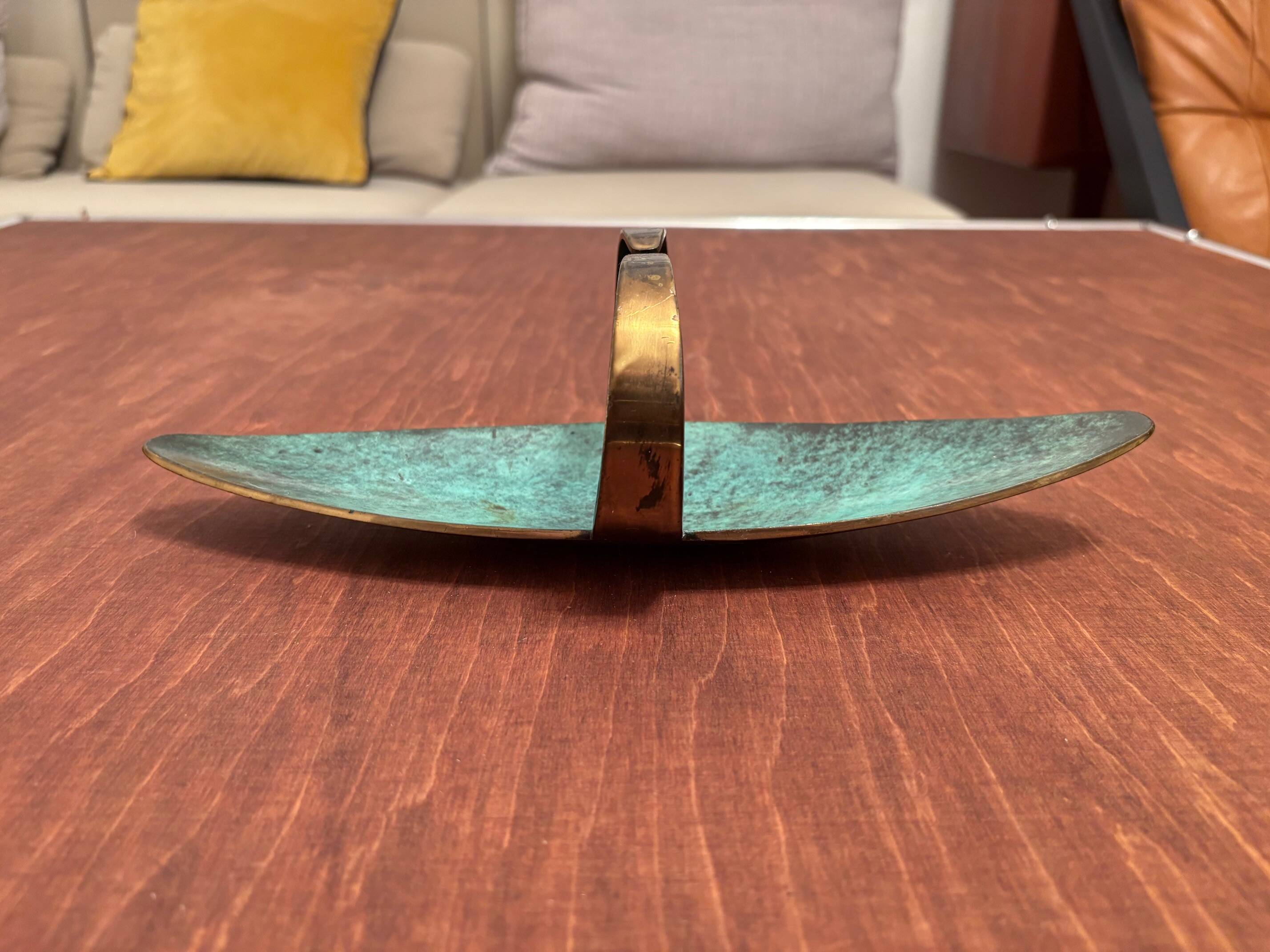 Bronze bowl by Maurice Ascalon, Pal-Bell, Israel, 1950s