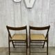 Paire de chaises pliantes avec cannage