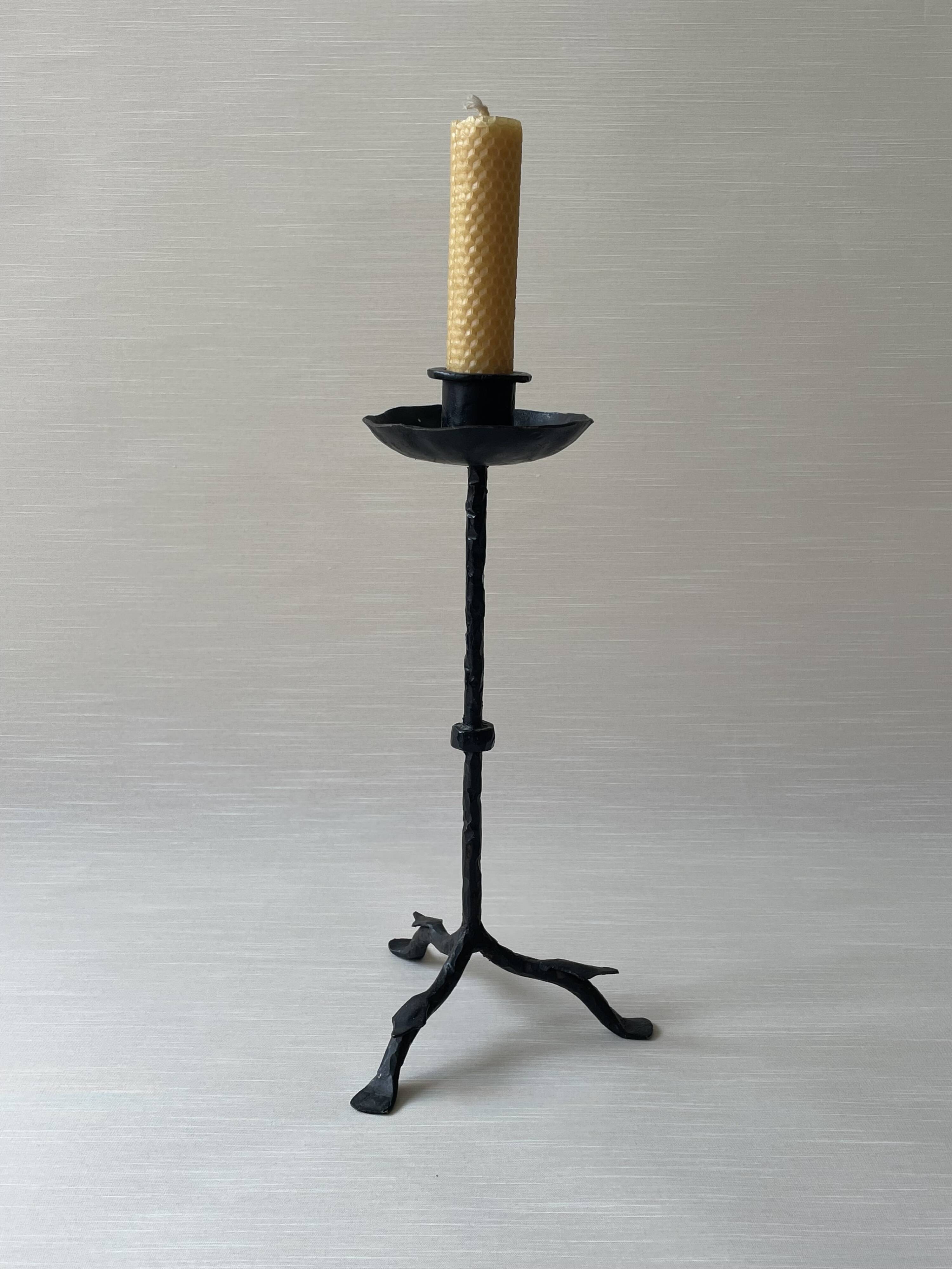 Wrought iron candle holder