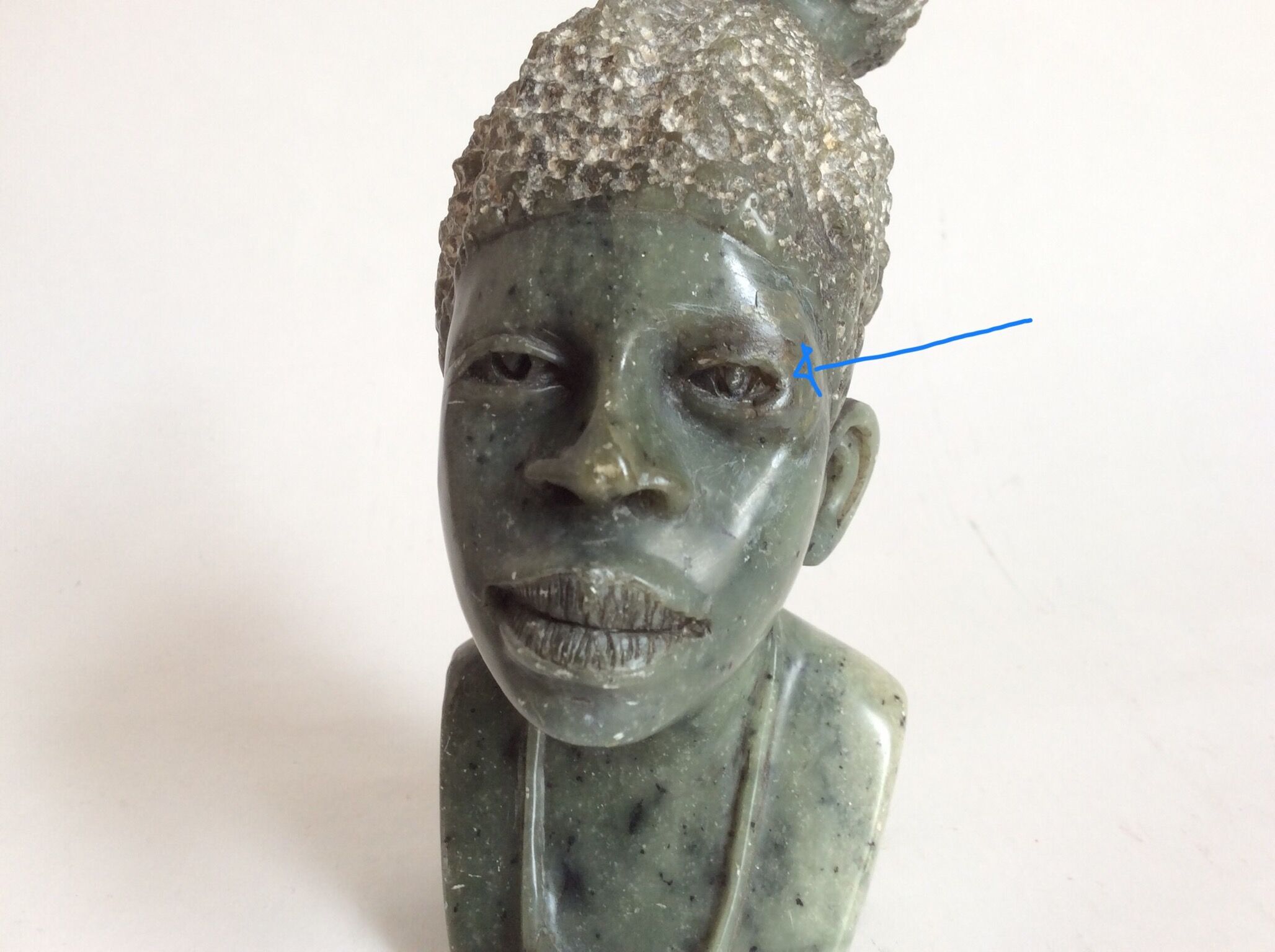 African stone bust
