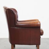 Sheepskin Leather Wingback Chair