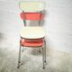 Paire de chaises en formica sang et or