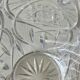 Boho chic vase in cut bohemian crystal. starry/crossions/foliage patterns. 20 x 12 cm