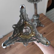 Pair of silver-plated candlesticks from the 19th century.