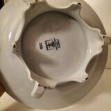 Limoges Lafarge porcelain compote bowl. Water lilies.