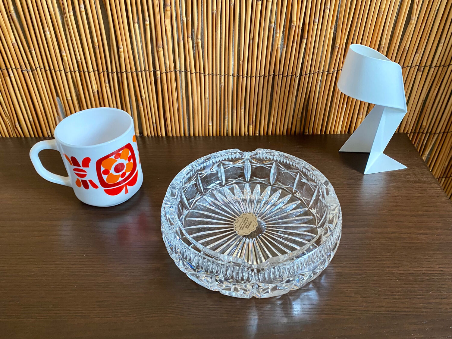 Bohemian crystal ashtray Bleikristall West Germany 60s