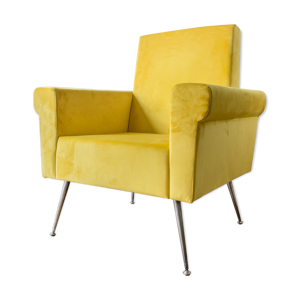 Fauteuil italien 1950 en velours