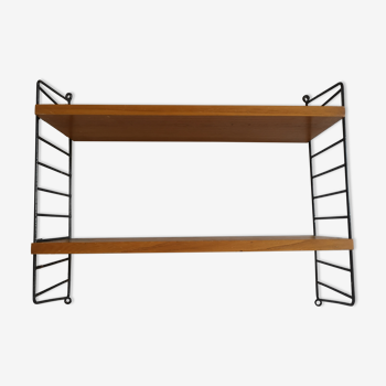 Scandinavian teak wall shelf