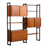 Étagère autoportante scandinave en teck par Ollie Borg pour Asko Finlande, Danemark, 1960