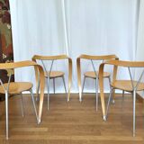 4 “Revers” chairs, ANDREA BRANZI for CASSINA, 90s design