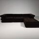 Early edition Mah Jong sofa in brown cotton velvet by Roche Bobois