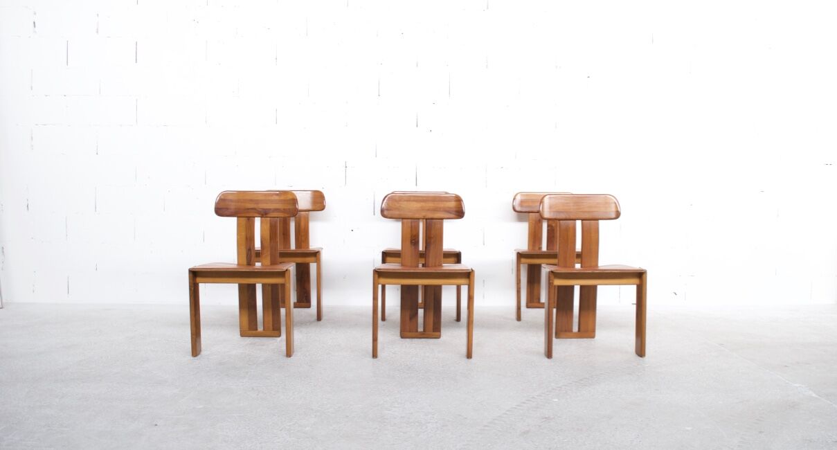 6 chairs natural leather walnut and beech sapporo 70 ' girgi mobili publisher