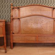 Joseph and Jacob Kohn bentwood bed & nightstand