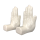 Pair of vintage handstrings in white ceramic to lester, year 80