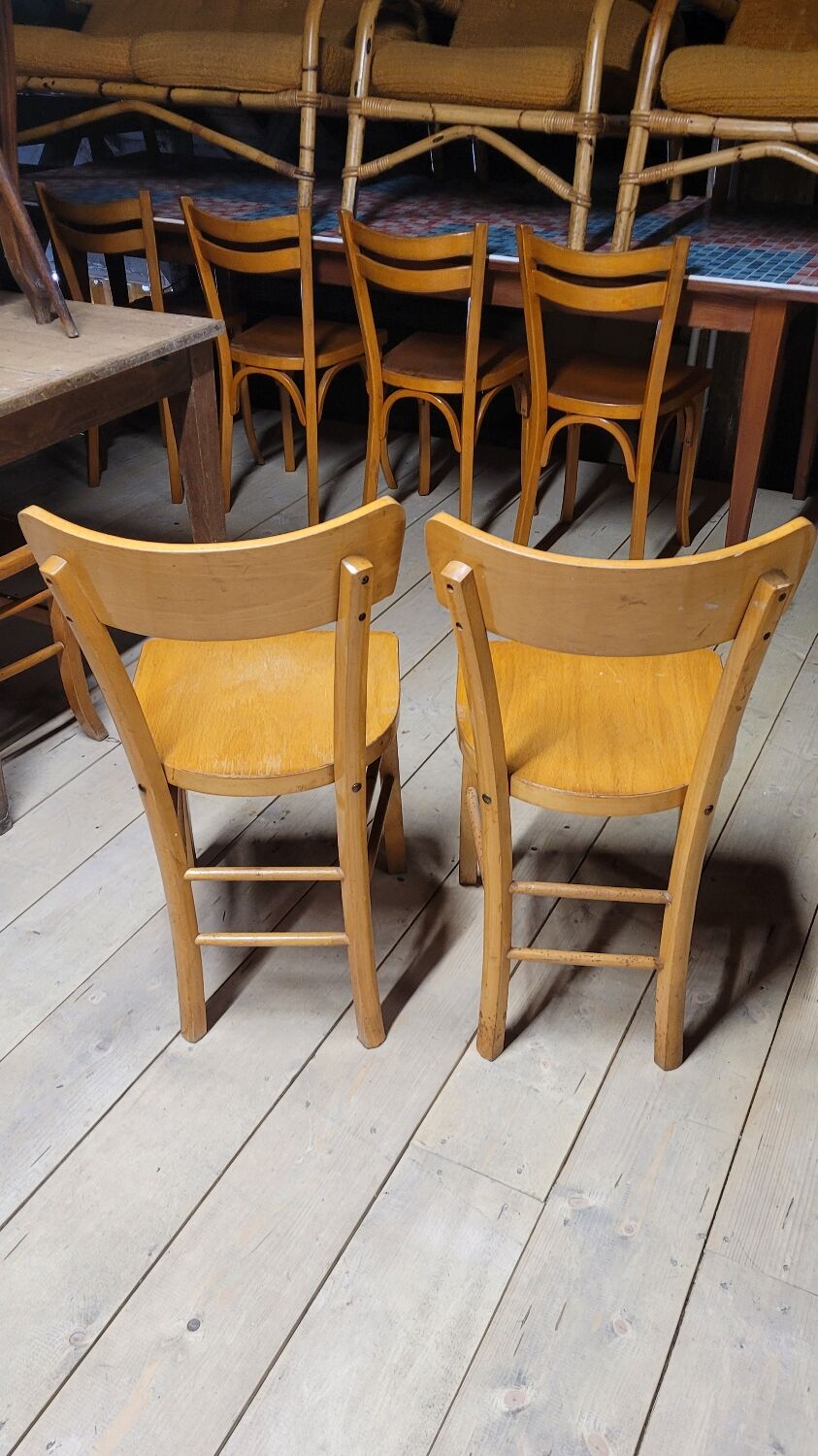 Pair of old bistro chairs, 1950s