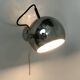 Pair of tilting eyeball chrome wall lights. Diameter 20cm - 7.87"