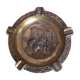 Cendrier métal doré