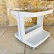 Table d'appoint Vintage sur roulettes avec rangement, édition Flair 1970s