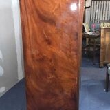 Important flamed mahogany library in Empire style from around 1900.