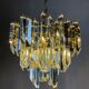 Four-tier cascade chandelier by Venini, Murano glass, Italy 1970s
