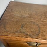 Sliding curtain file cabinet