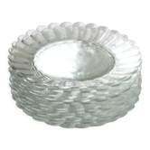 Lot 11 dessert plates Duralex transparent advertising huile lesieur
