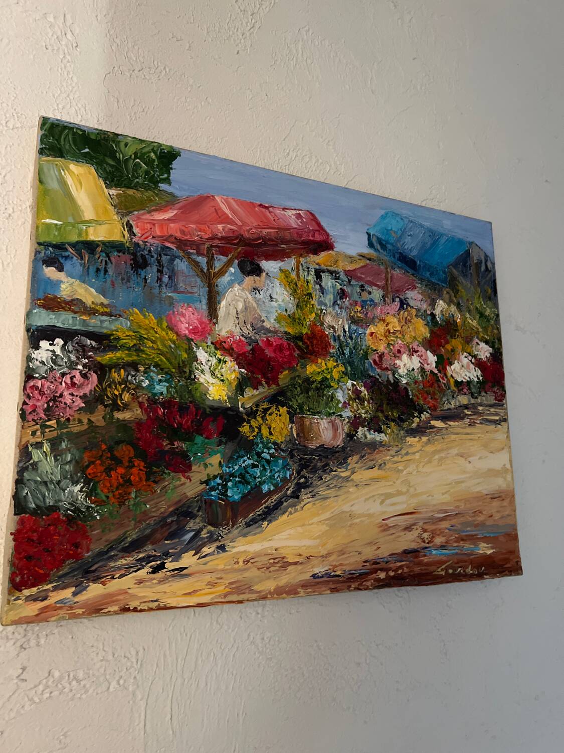 Oil painting “Flower Walk”