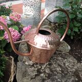 Brushed copper watering can by Lecellier Villedieu vintage 60s-70s
