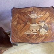 Pair of bedside tables in rosewood veneer on all sides. Louis XV style