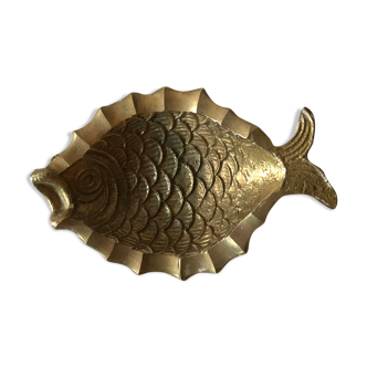 Vintage brass fish trinket bowl