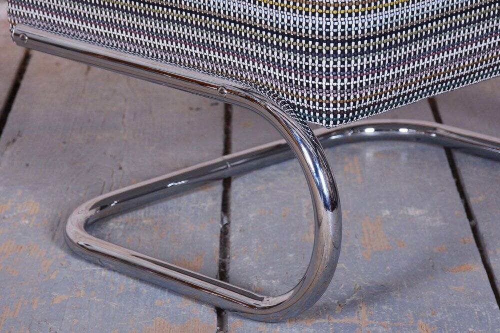 Set of Czech Bauhaus Armchair and Ottoman attributed to W. Gispen for Mücke-Melder, 1930s, Set of 2