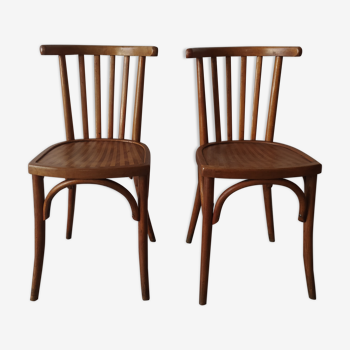 Paire de chaises bistrot Luterma bois courbé