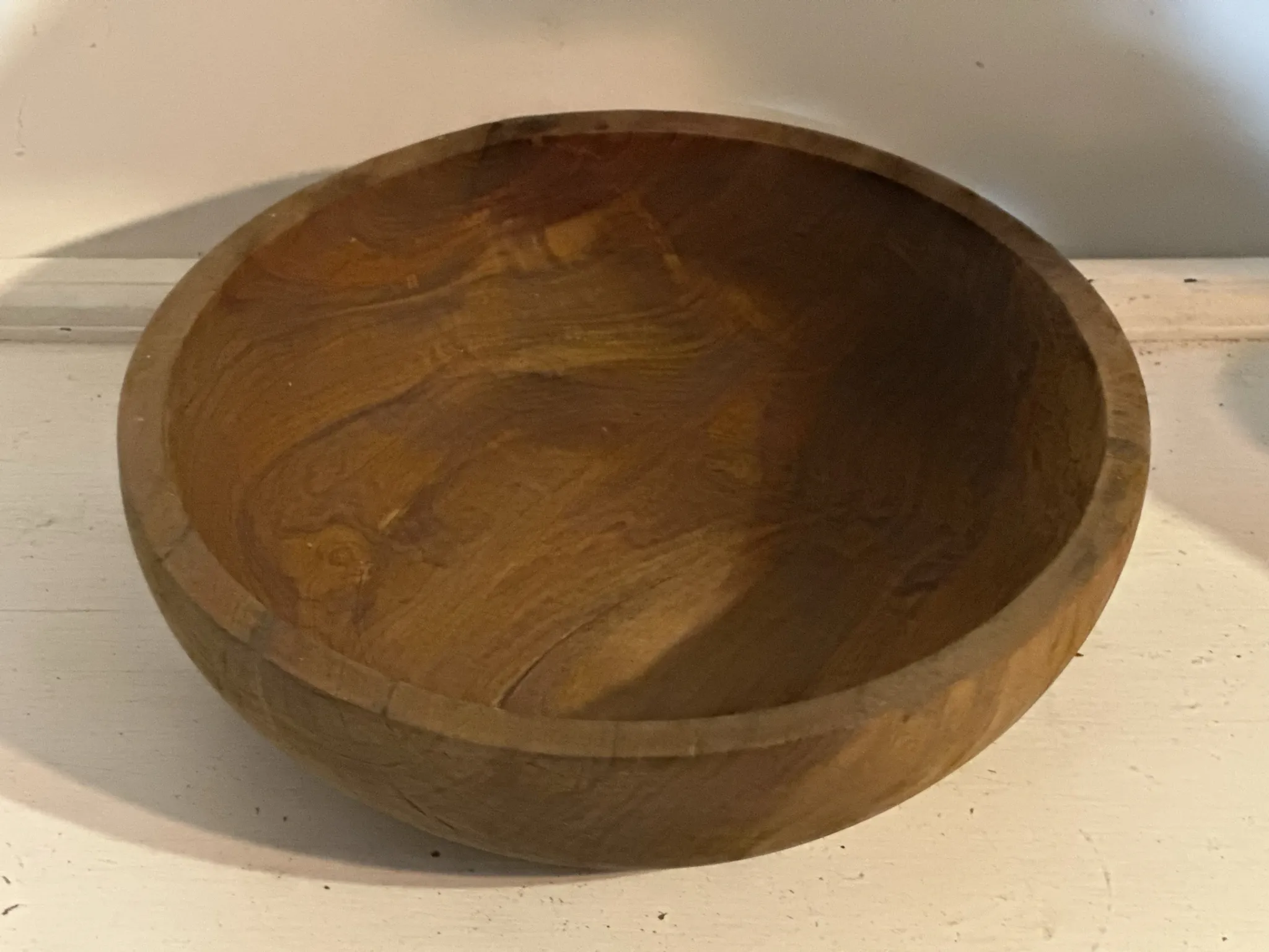 Large vintage solid wood bowl – Catch-all – Centrepiece – 3