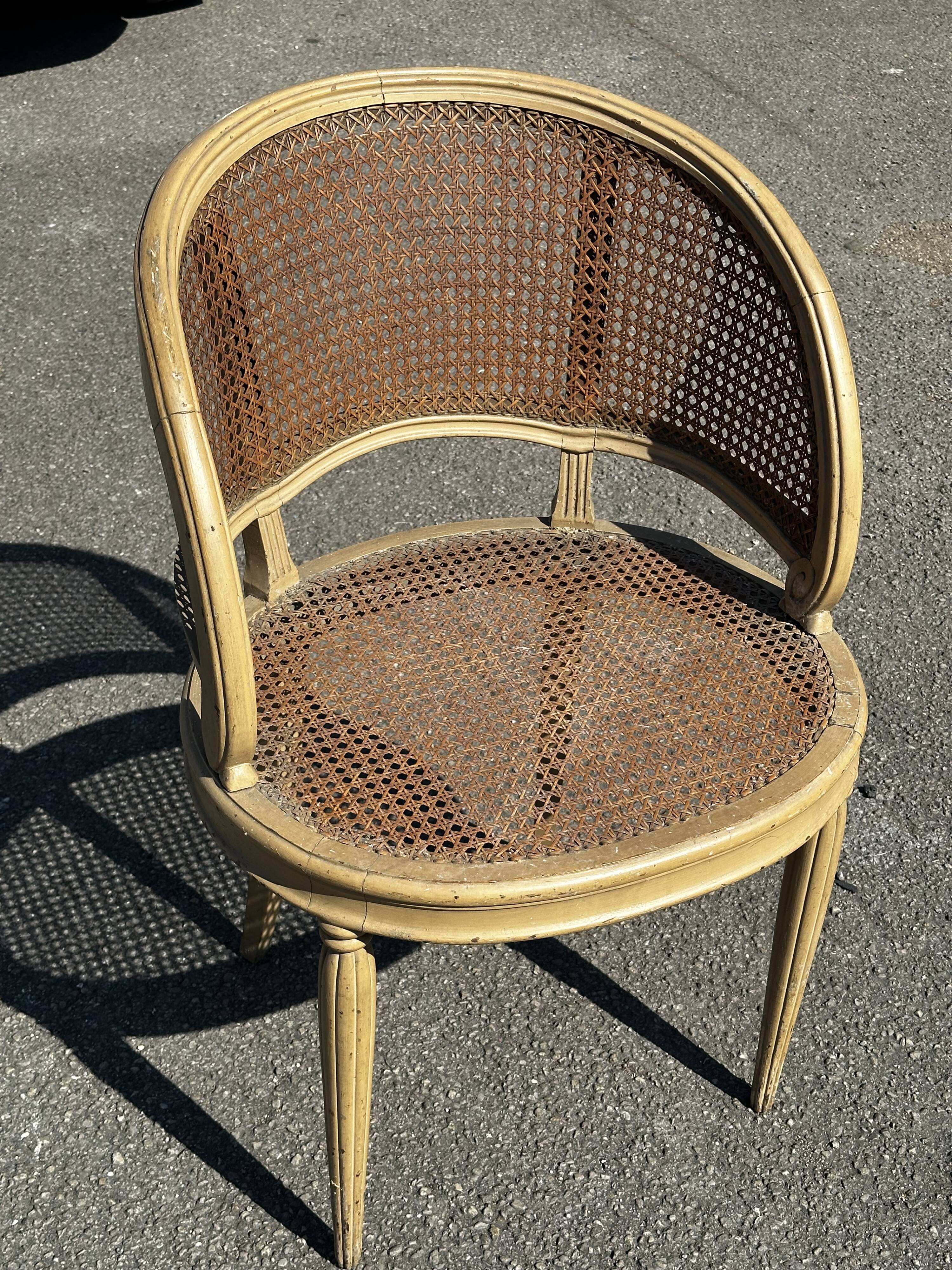 1920s cane armchair
