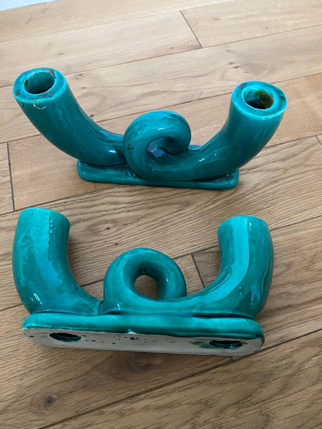 Pair of Vallauris candlesticks