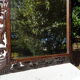 Miroir sculpté fronton lions