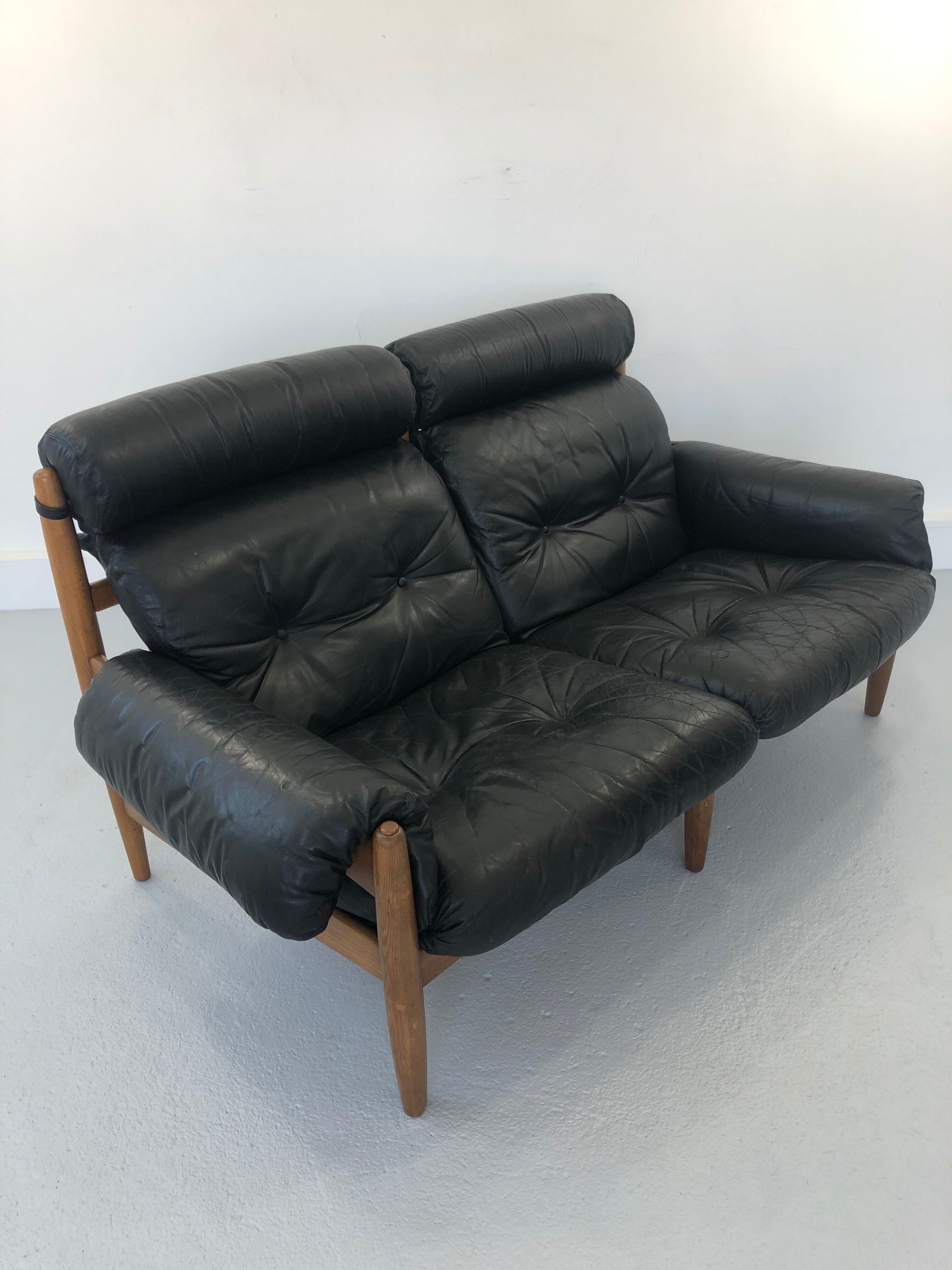 Sofa and Pouffe by E. Merthen, Ire Møbler, Sweden, 1960s