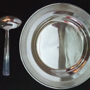 Assiette métal argenté de naissance