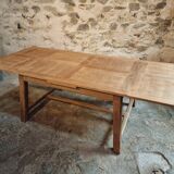 Grande table à manger ancienne en chêne – Extensible – France, années 1920