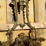 Pair of LXV style gilt bronze wall lights