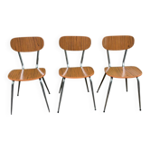 3 Mid-Century Modern formica chairs from the 1950s